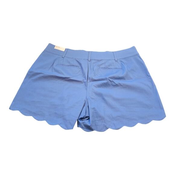 LANE BRYANT ALLIE Modern Stretch Blue Scallop Hem Short 24 Fits 24W‎ 3X New - Picture 4 of 10